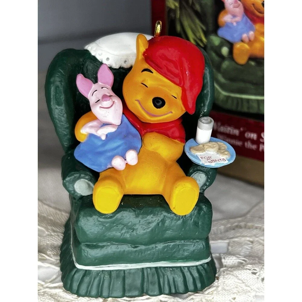 Hallmark Keepsake 1997 Waiting on Santa Winnie the Pooh & Piglet Ornament Disney